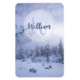 Magnet Flexible Hiver merveilleux brouillard épinette forêt neige