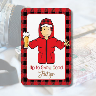 Magnet Flexible Hiver Neige Alaskan Vacances drôle Dire pour lui