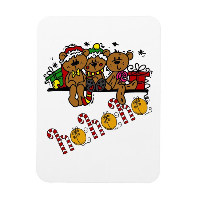 Magnet Flexible Ho Ho Ho Nounours (Vertical)