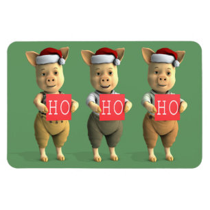Magnet Flexible Ho Ho Ho Piglets