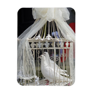 Magnet Flexible Hochzeits Tauben warten auf das Brautcouple