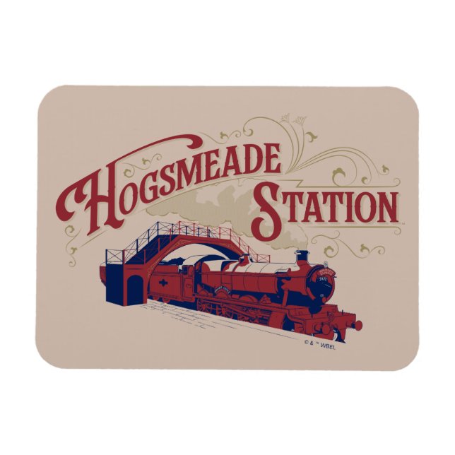 Magnet Flexible HOGSMEADE Station Vintage Graphisme (Horizontal)