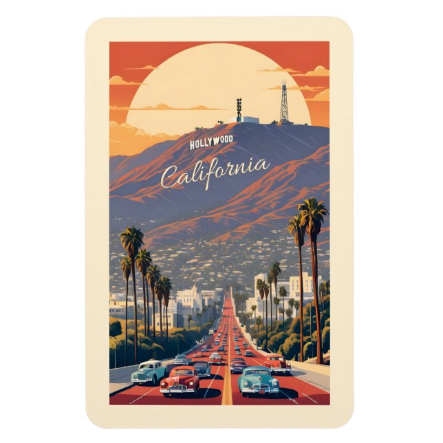 Magnet Flexible Hollywood Californie (Vertical)