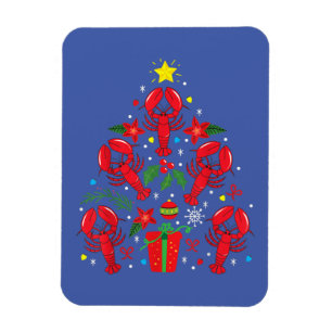 Magnet Flexible Homard Arbre de Noël Funny cadeau de Noël