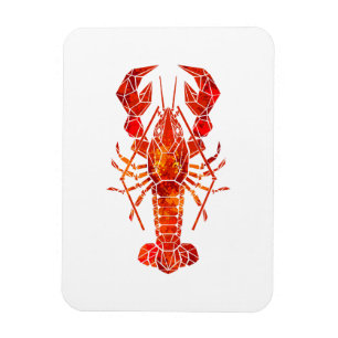 Magnet Flexible Homard polygonal rouge