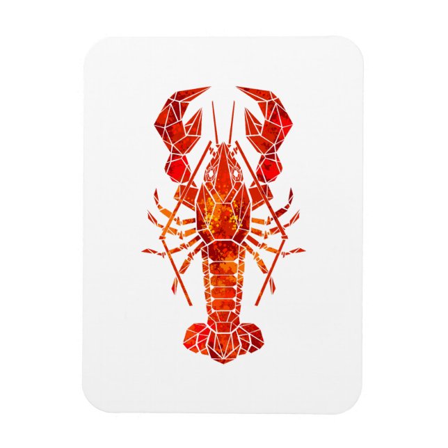 Magnet Flexible Homard polygonal rouge (Vertical)