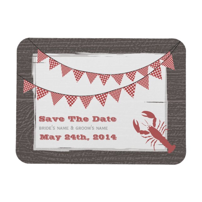 Magnet Flexible Homard Rustique & En vichy Enregistrer L'Aimant Da (Horizontal)