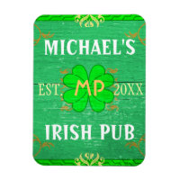 Home Bar personnalisé Irish Pub Green