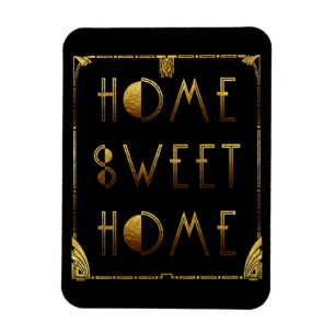 Magnet Flexible Home Sweet Home Gold Art déco Signal