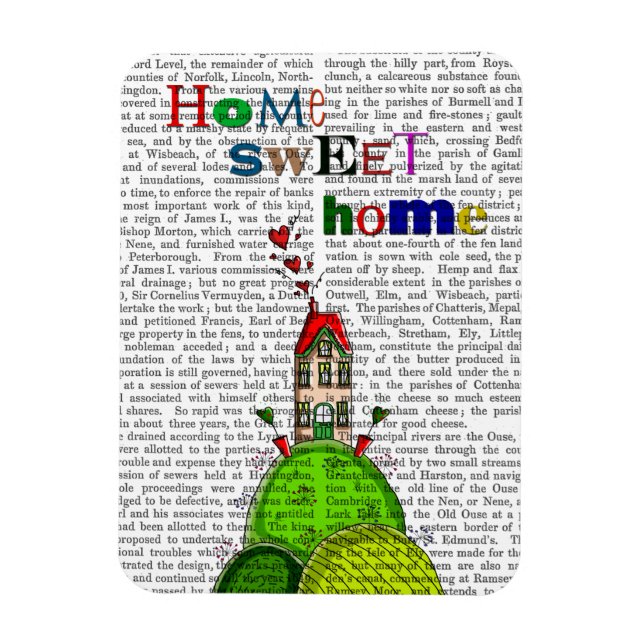 Magnet Flexible Home Sweet Home Illustration (Vertical)