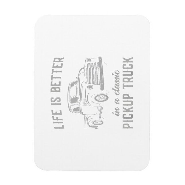 Magnet Flexible Homme de camionnette classique vintage (Vertical)