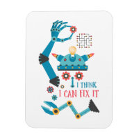 Homme de réparation robotique drôle