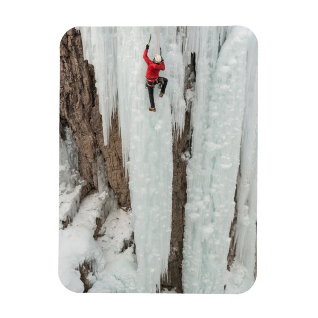 Magnet Flexible Homme grimpant la glace, Colorado (Vertical)