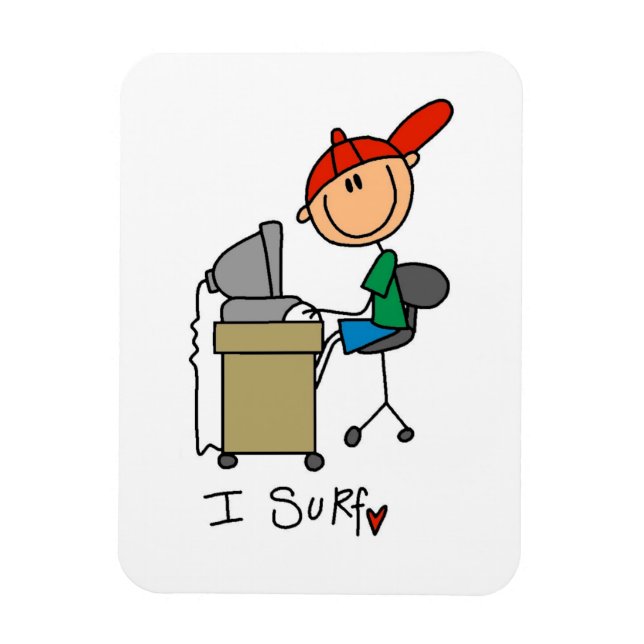 Magnet Flexible Homme Stick Figure Navigateur Web (Vertical)