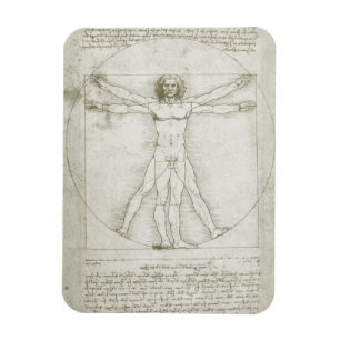Magnet Flexible Homme vitruvien par Leonardo da Vinci