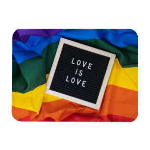 Magnet Flexible Homosexual Gay Art Love is Love Quotes LGBTQ Love 