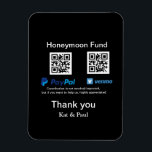 Magnet Flexible Honeymoon Fund PayPal Venmo QR code Merci<br><div class="desc">Pour les amateurs de musique comme nous</div>