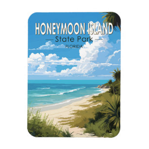 Magnet Flexible Honeymoon Island State Park Florida Travel Vintage