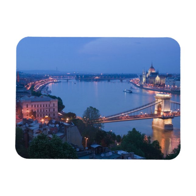 Magnet Flexible HONGRIE, Budapest : pont Szechenyi (à chaînes), 2 (Horizontal)