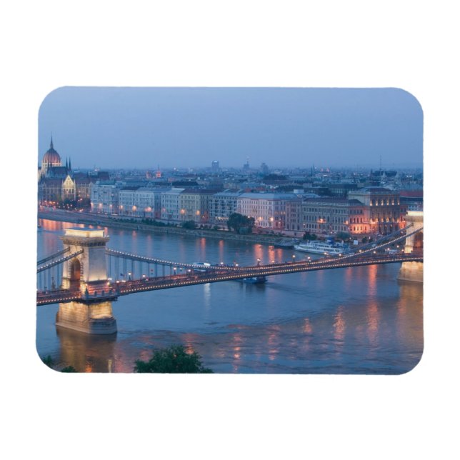 Magnet Flexible HONGRIE, Budapest : Pont Szechenyi (à chaînes), 3 (Horizontal)