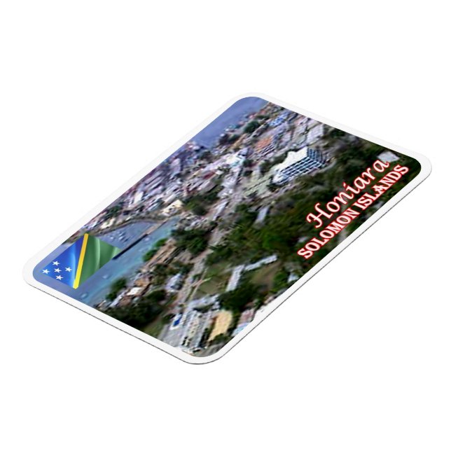 Magnet Flexible Honiara - Vue aérienne - Îles Salomon - (Côté Gauche)