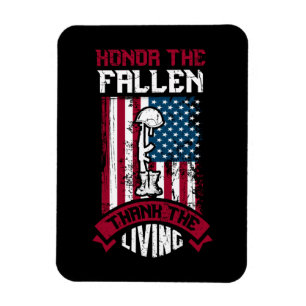 Magnet Flexible Honneur Les Chute, Merci Vivant Patriotique