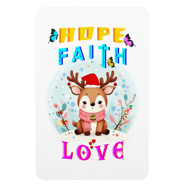 Magnet Flexible Hope Faith Love (Vertical)