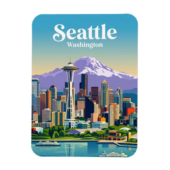 Magnet Flexible Horizon de Seattle États-Unis (Vertical)