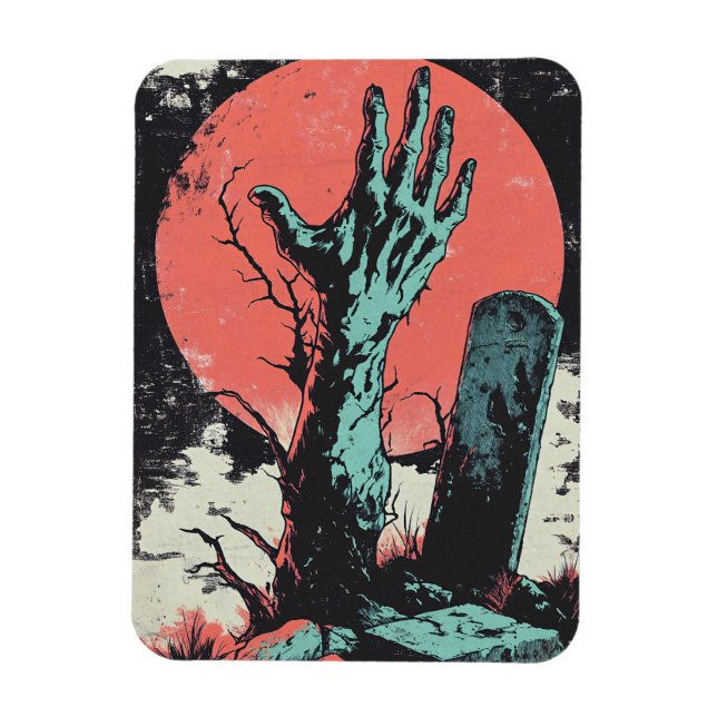 Magnet Flexible Horror Comic Zombie Graveyard (Vertical)
