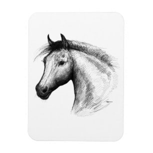 Magnet Flexible Horse : White