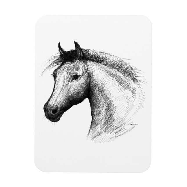 Magnet Flexible Horse : White (Vertical)