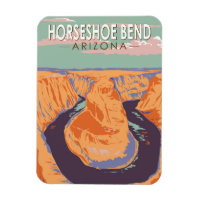 Horseshoe Bend Travel Art Vintage