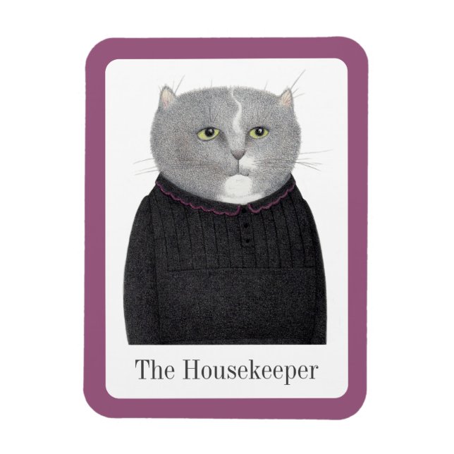 Magnet Flexible HOUEKEEPER CAT 3x4 Aimant flexible + texte (Vertical)