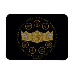 Magnet Flexible HOUSE of the Dragon   Seven Kingdoms Crown Graphic