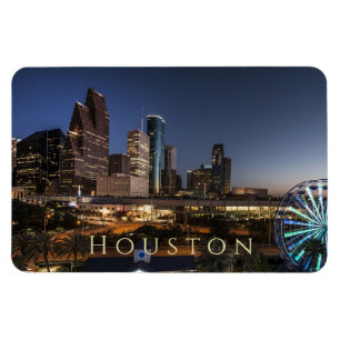 Magnet Flexible Houston, Texas Skyline, Night Lights