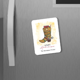 Magnet Flexible Howdays Christmas Lights Cowboy Boot