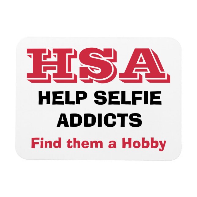 Magnet Flexible "HSA - Aide Selfie Addicts - Trouvez-les un passe- (Horizontal)
