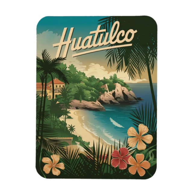 Magnet Flexible Huatulco Mexique Vintage (Vertical)