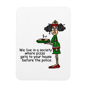 Magnet Flexible Humour de livraison de pizza
