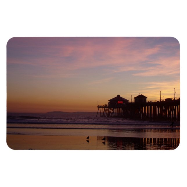 Magnet Flexible Huntington Beach Pier au coucher du soleil Flexi M (Horizontal)