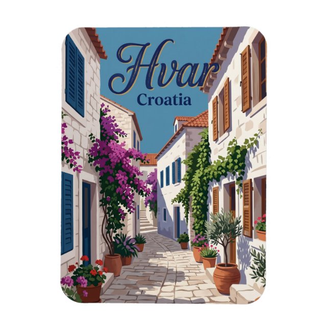 Magnet Flexible Hvar Alley Croatie (Vertical)