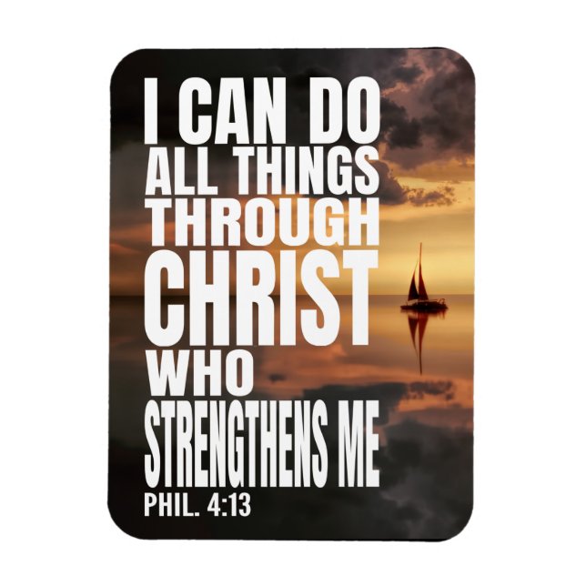 MAGNET FLEXIBLE I CAN DO ALL THINGS THROUGH CHRIST WHO STRENGTHENS (Vertical)