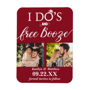 Magnet Flexible I Do's & Free Booze Modern Wedding Enregistrer la