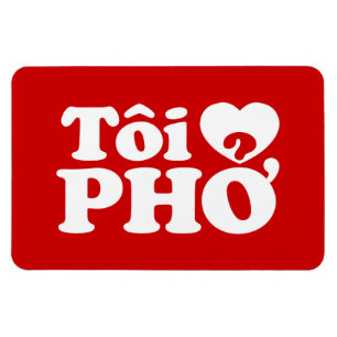 Magnet Flexible I Heart (Love) Pho (Tôi PHỞ)