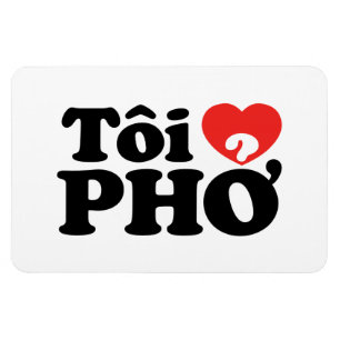 Magnet Flexible I Heart (Love) Pho (Tôi PHỞ)