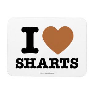 Magnet Flexible I Heart Sharts Funny Icon Graphisme