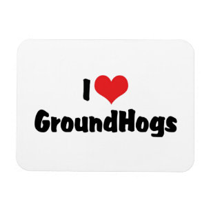 Magnet Flexible I Lot Heart Groundhogs - Groundhog Lover