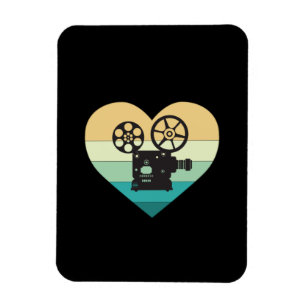 Magnet Flexible I Love Cinema Retro Projecteur de film