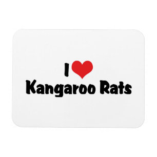 Magnet Flexible I Love Heart Kangaroo Rats