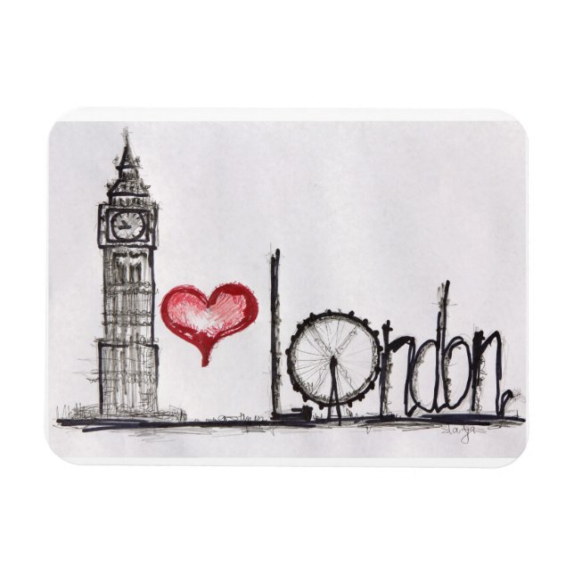Magnet Flexible I love London (Horizontal)